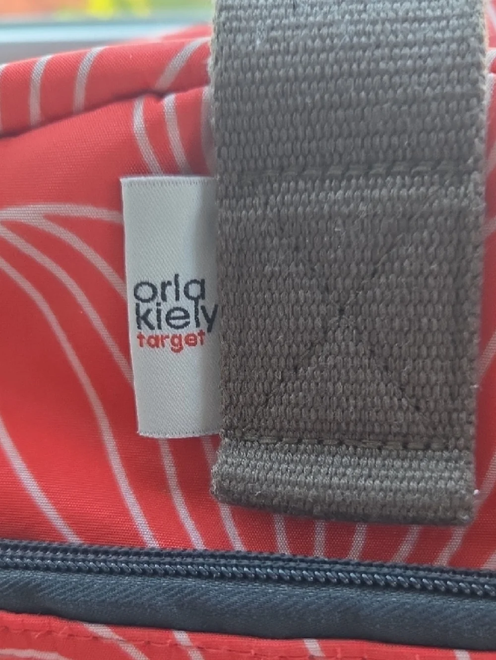 Orla Kiely Coral/brown/white/blue Patterned Bag